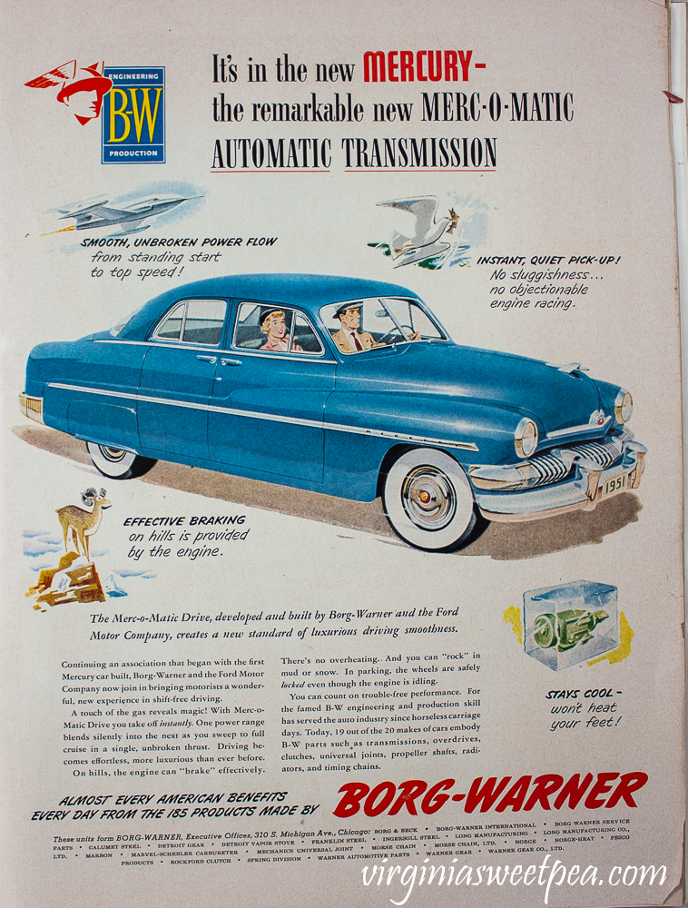 Ad from December 25, 1950 Life Magazine for Mercury Merc-O-Matic Automatic Transmission