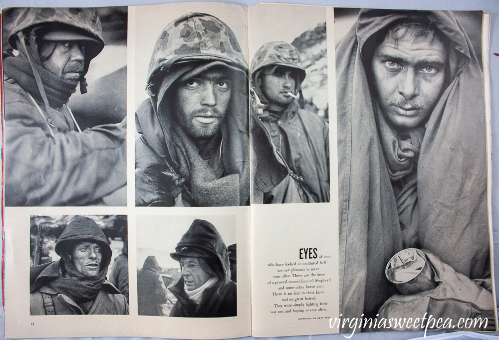 Pictures of soldiers in the Korean War including General Lemuel Shepherd from Life Magazine December 25, 1950 issure