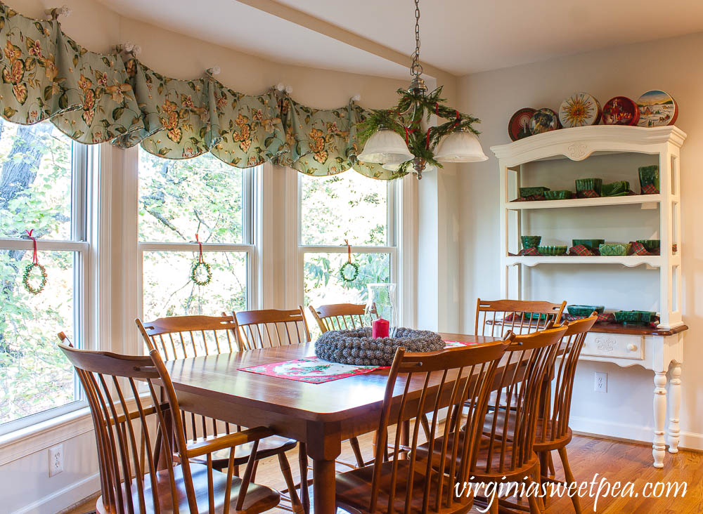 Breakfast Room Decorated for Christmas