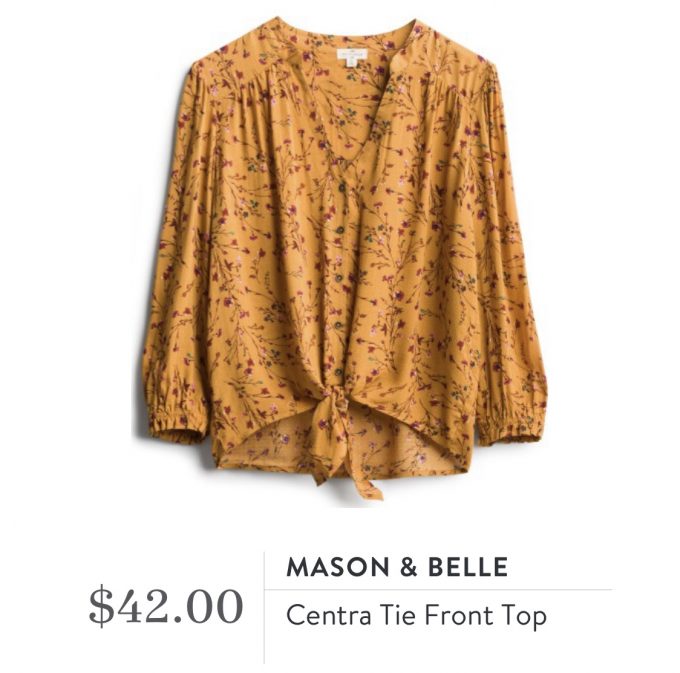 Mason & Belle Centra Tie Front Top