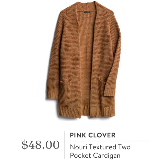 Pink Clover Nouri Textured Two Pocket Cardigan