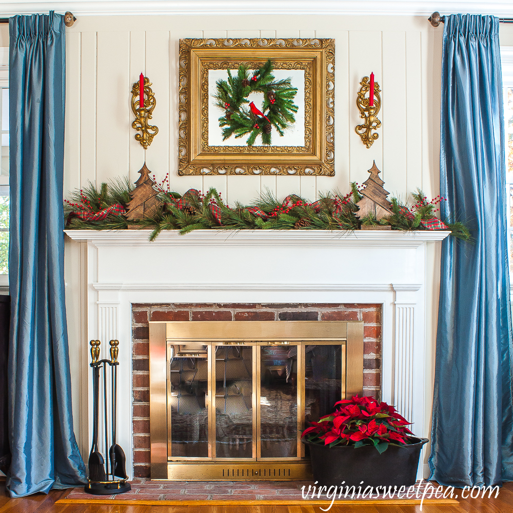 Warm and Rustic Mantel with Vintage Flair