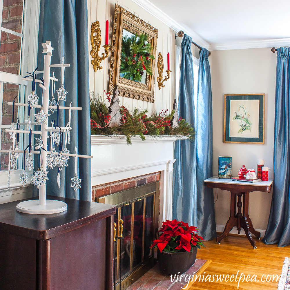 A Very Vintage Christmas in the Formal Living Room - A Family Room is Decorated for Christmas with Vintage