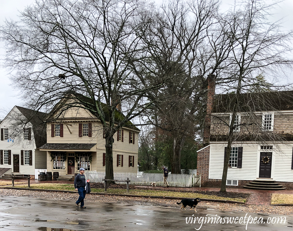 Sherman Skulina walking in Colonial Williamsburg, VA