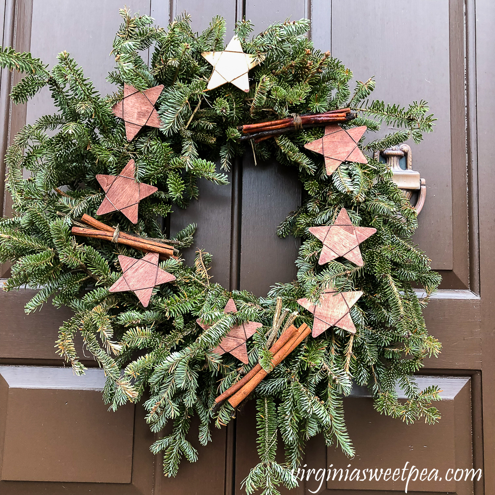 Christmas wreath in Colonial Williamsburg, Virginia. 