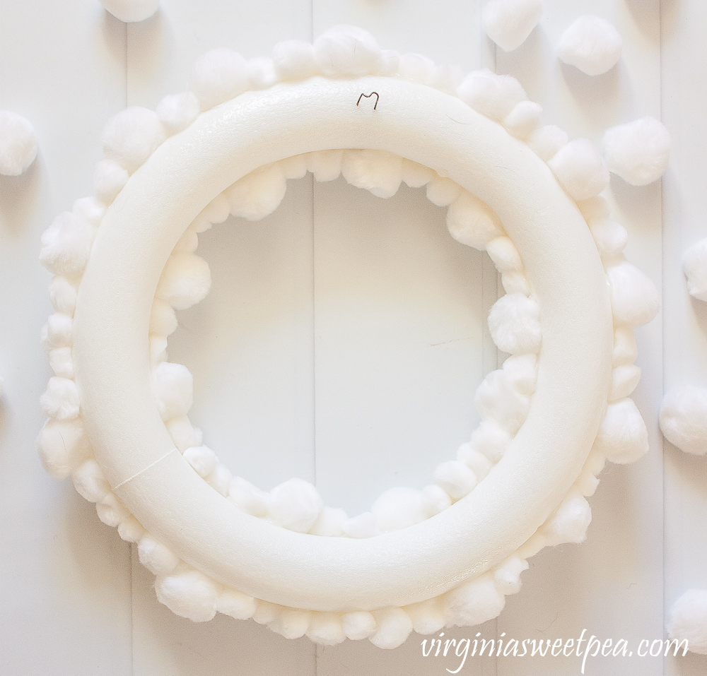 how to add a hanger to a styrofoam wreath