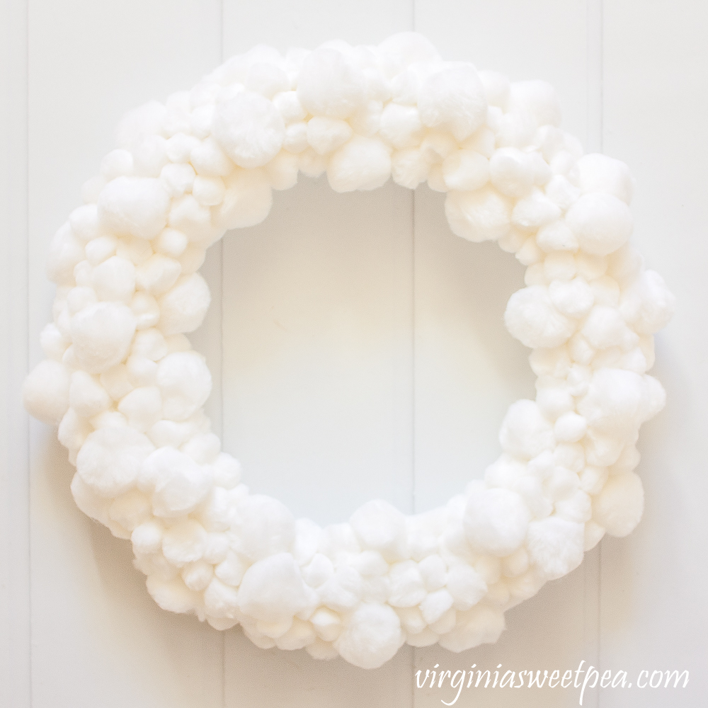 Easy DIY Pom Pom Wreath Made with Pom Poms from the Craft Store