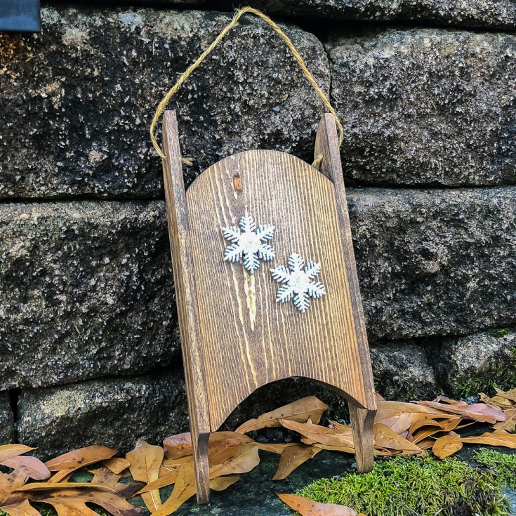 1980s Handmade Wood Sled Makeover