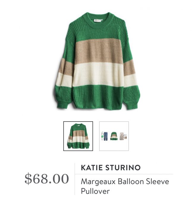 Katie Sturino Margeaux Balloon Sleeve Pullover