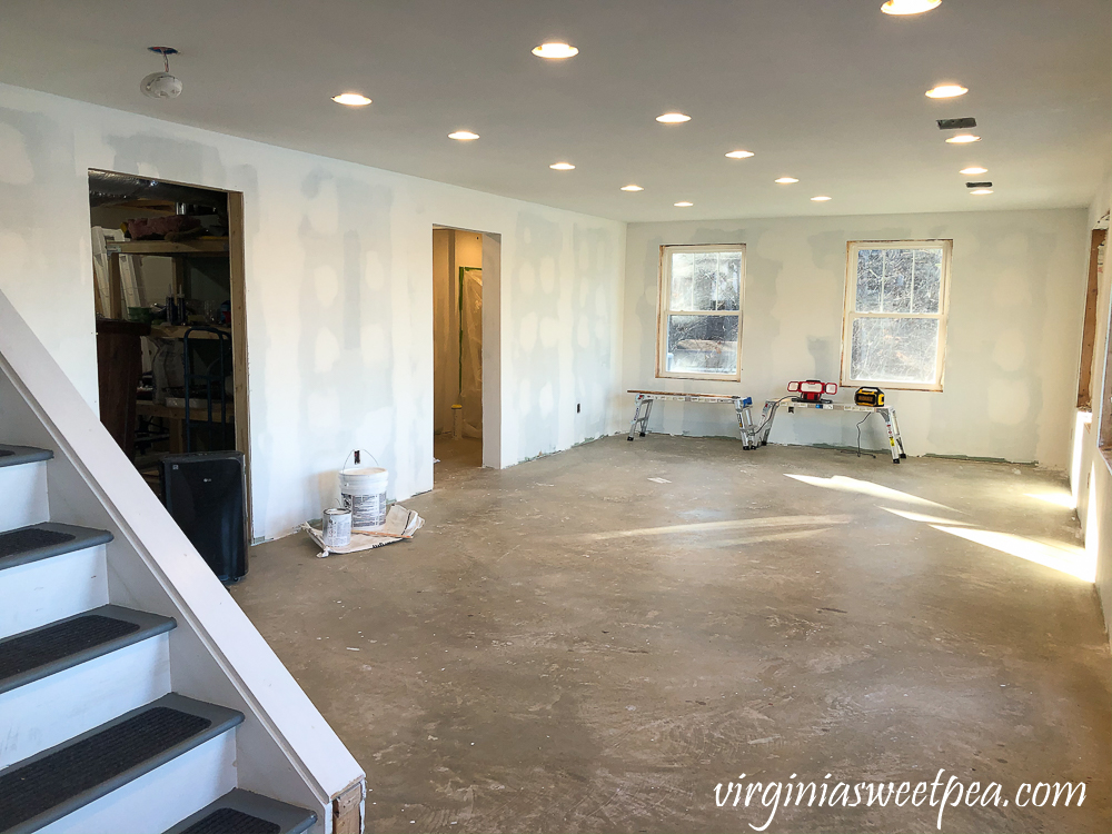 Painting the basement at a Smith Mountain Lake house.
