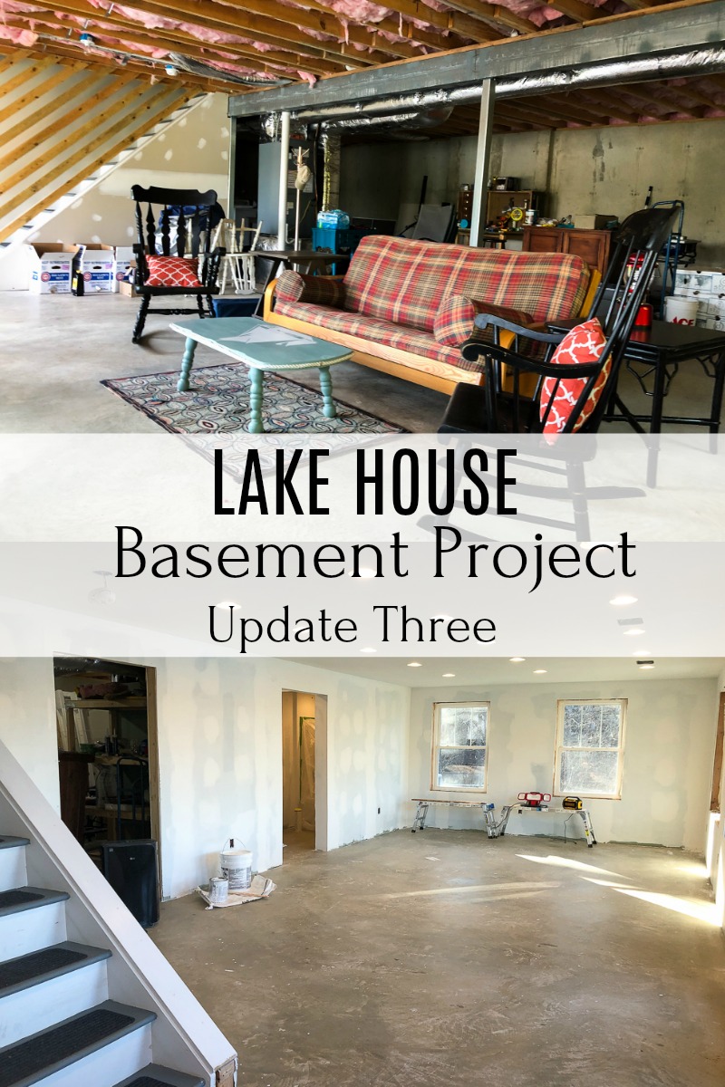 Lake House Basement Project Progress