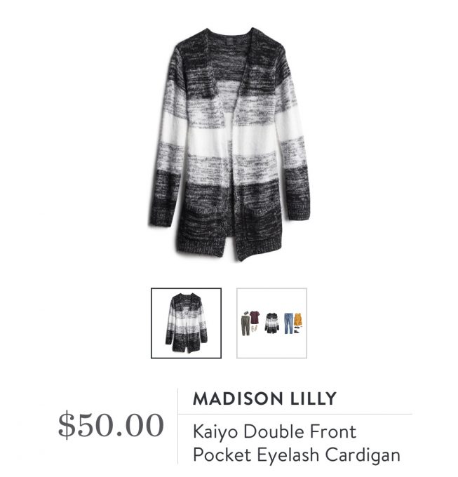 Madison Lilly Kaiyo Double Front Pocket Eyelash Cardigan