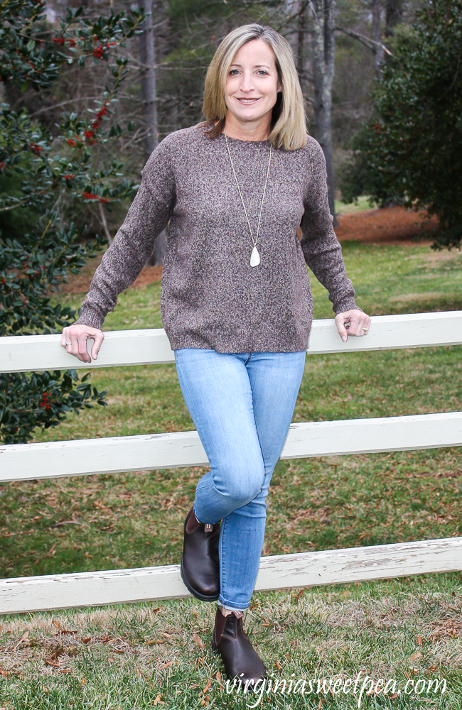 Stitch Fix Review for January 2020 - Emory Park Raz Slouchy Crew Neck Pullover