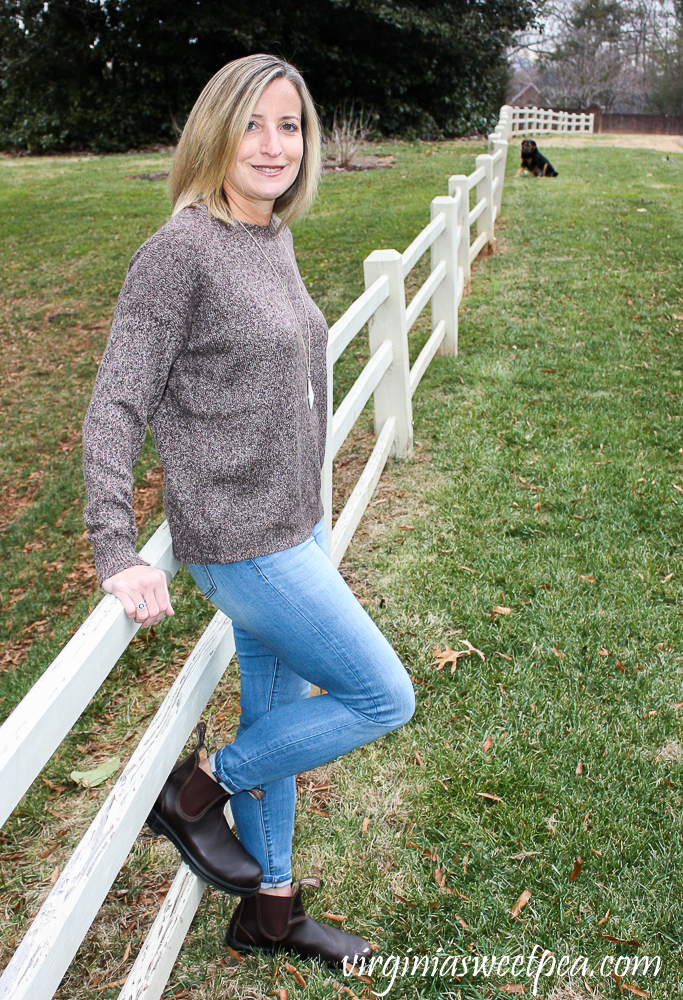 Stitch Fix Review for January 2020 - Emory Park Raz Slouchy Crew Neck Pullover