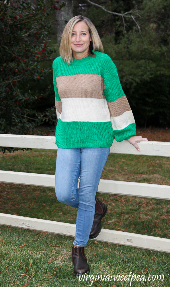 Stitch Fix Review for January 2020 - Katie Sturino Margeaux Balloon Sleeve Pullover