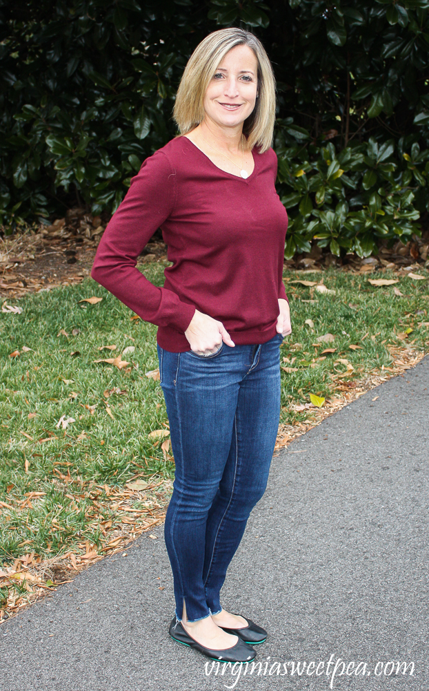 Stitch Fix Review for January 2020 - Love Always Mia Back Detail Pullover