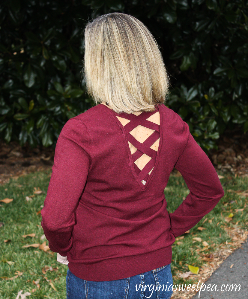 Stitch Fix Review for January 2020 - Love Always Mia Back Detail Pullover