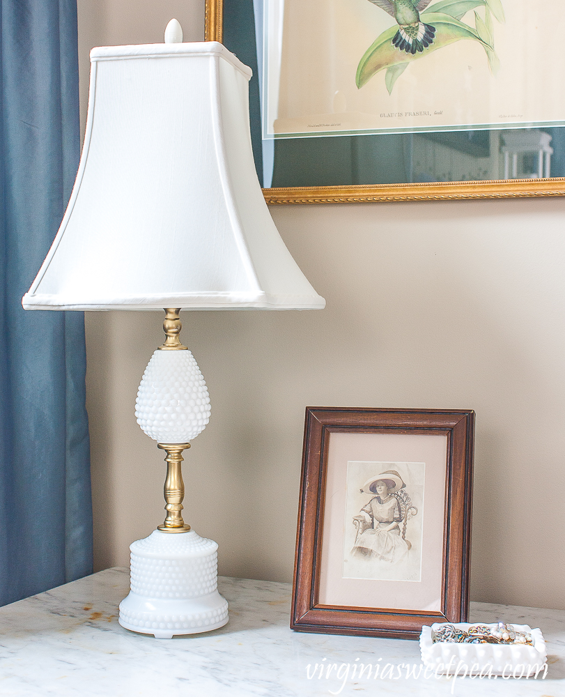 Milk Glass Lamp Makeover