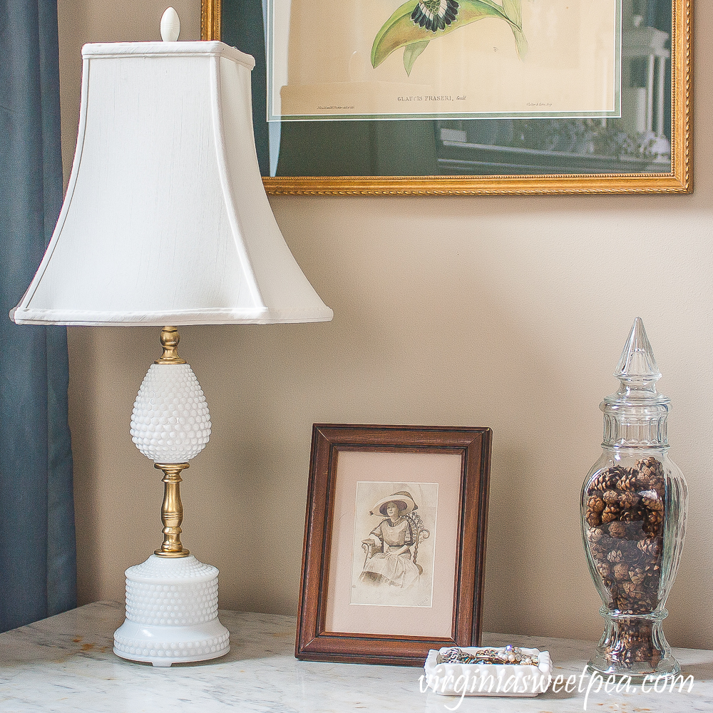 Milk Glass Lamp Makeover