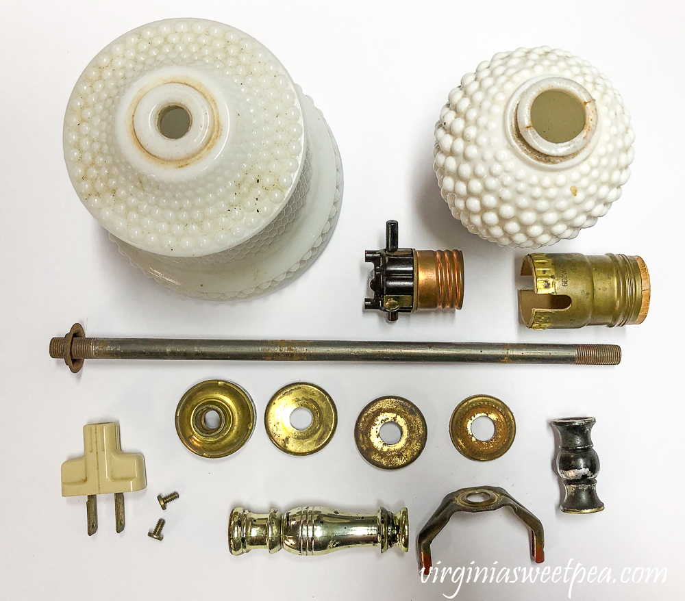 Milk Glass Lamp Parts