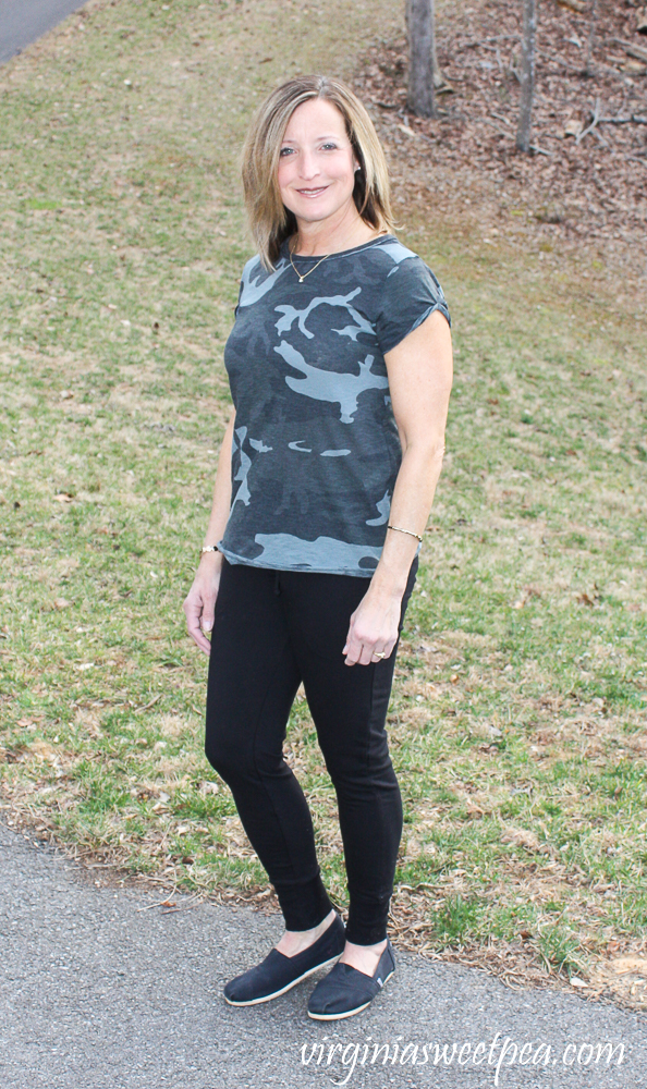 Stitch Fix Review for March 2020 - Free People Clare Roll Cuff Tee and Free People Sunny Drawstring Jogger Pant