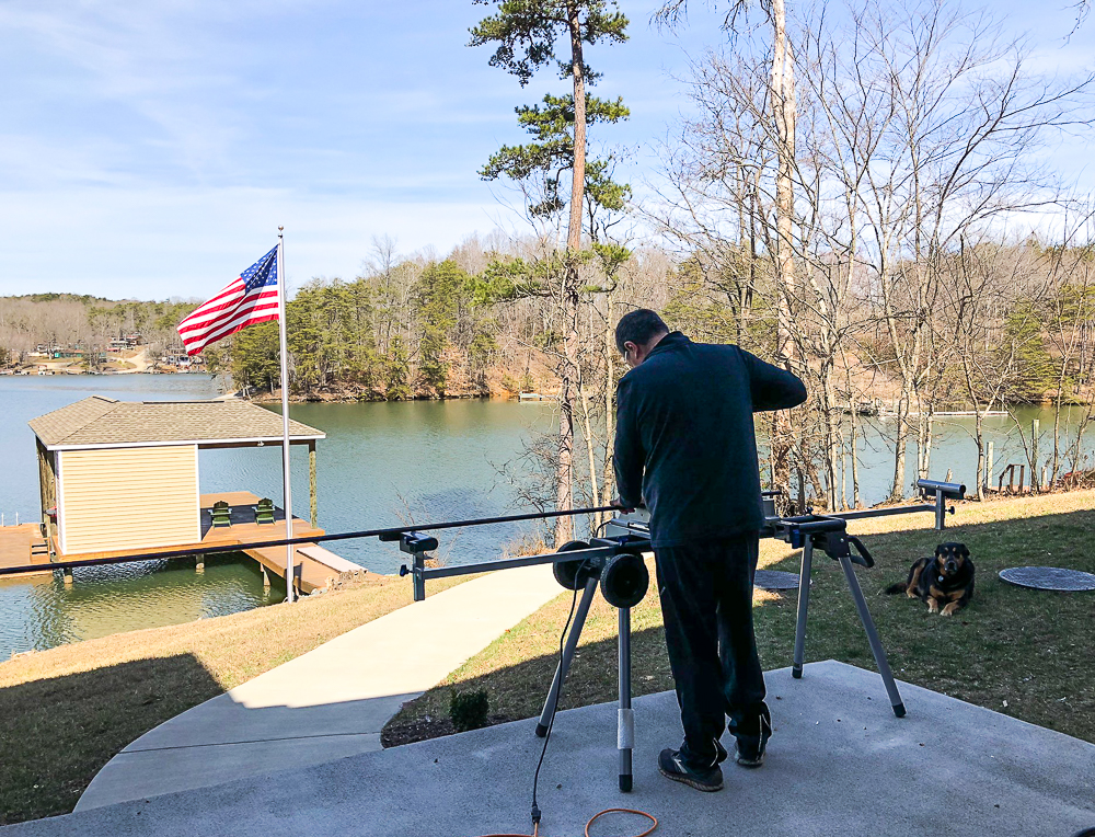 Working with a lake view