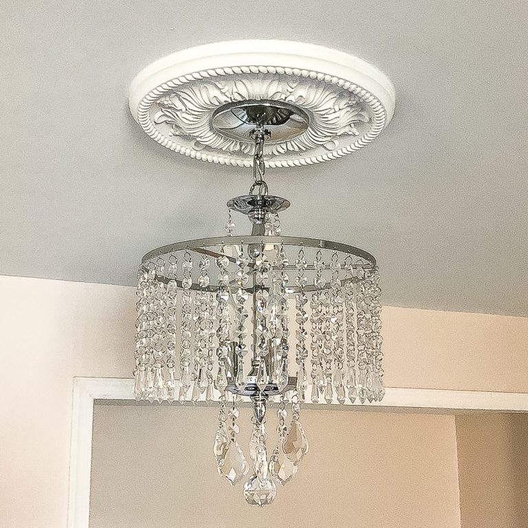 Home Decorators Collection Calisitti 3-Light Polished Chrome Mini-Chandelier with K9 Hanging Crystals