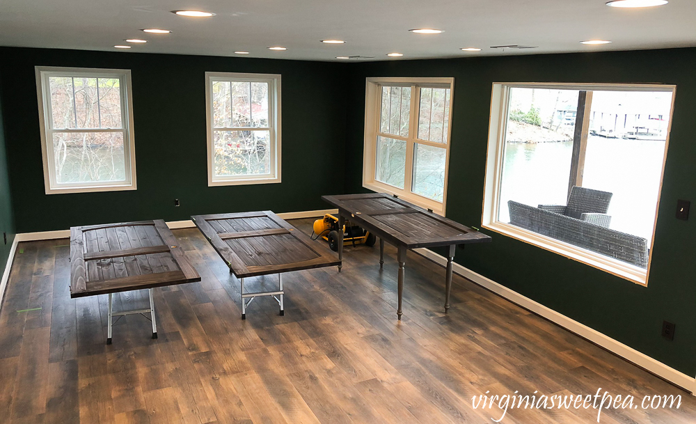 Wood doors stained with Zar stain in Charcoal