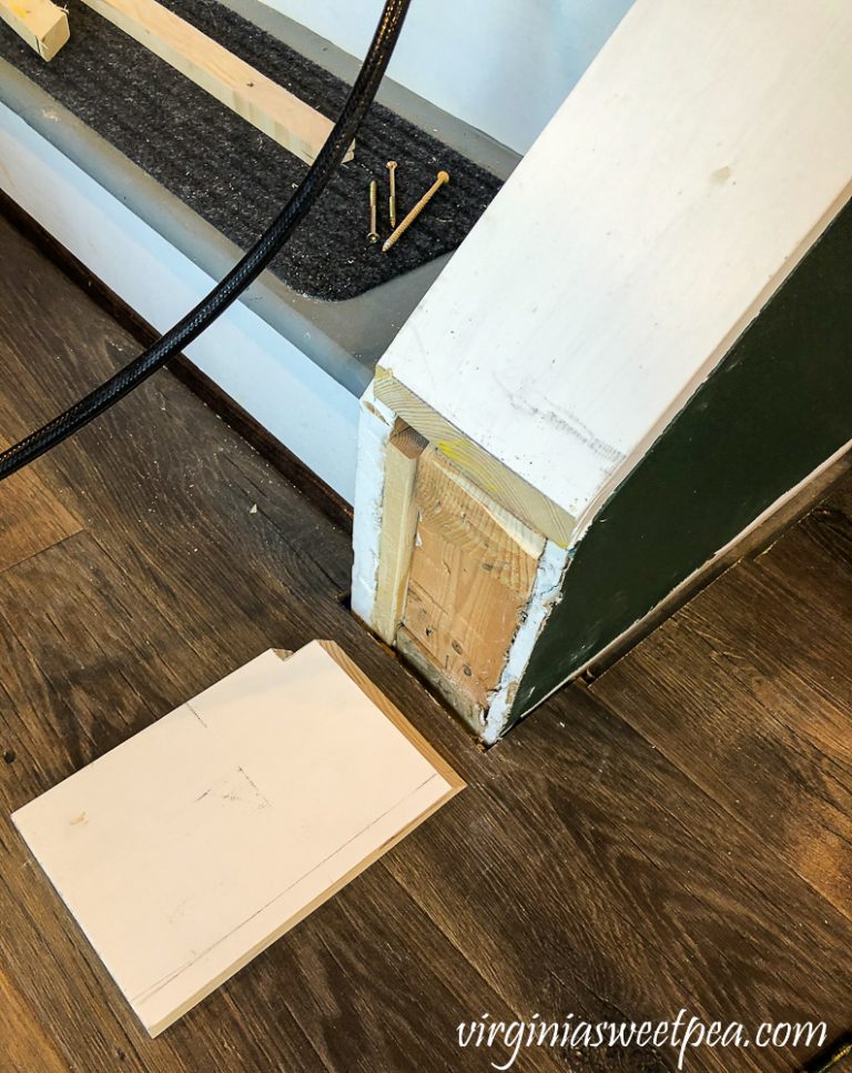 Lake House Basement Project Update Ten Installing a Newel Post