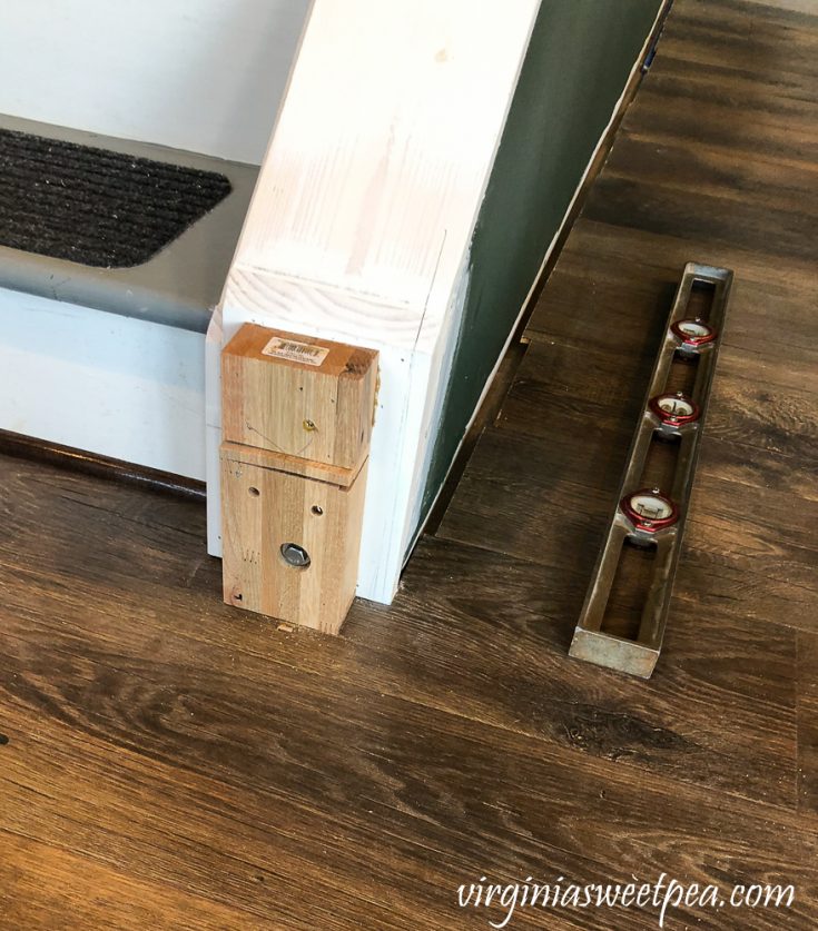 Lake House Basement Project Update Ten Installing a Newel Post