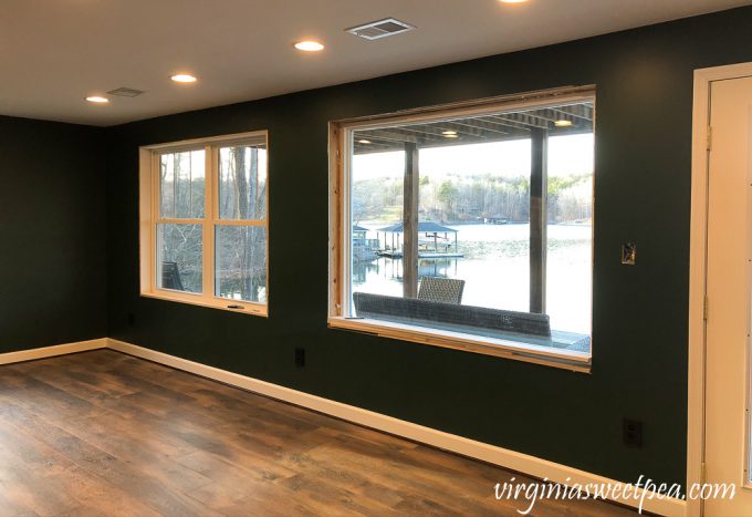 Framing windows in a lake house basement