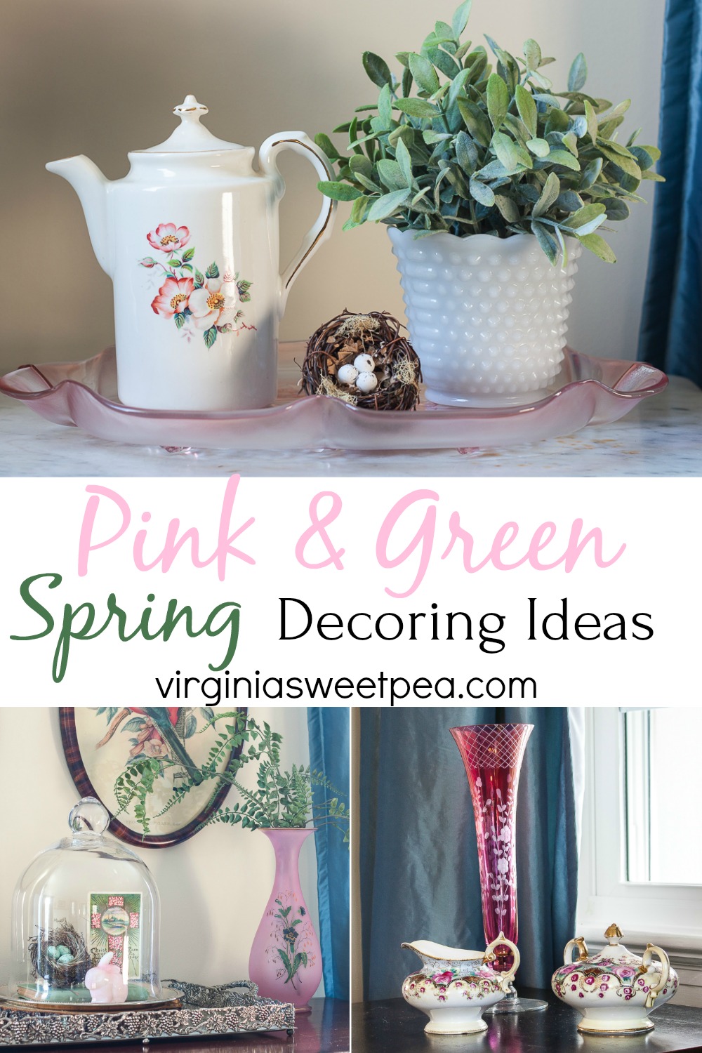Pink & Green Spring Decorating Ideas Graphic