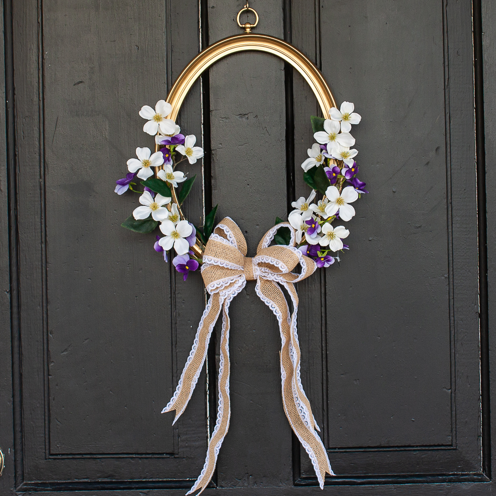 DIY Picture Frame Spring Wreath