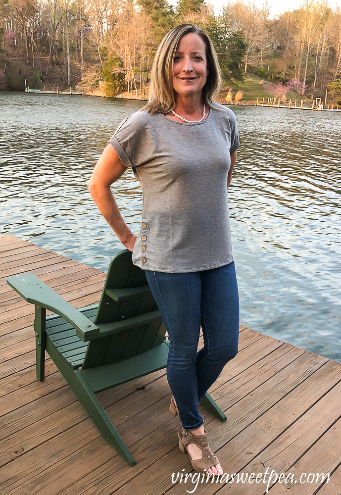 Stitch Fix Review for April 2020 - Cupio Blush Pemota Button Detail Knit Top