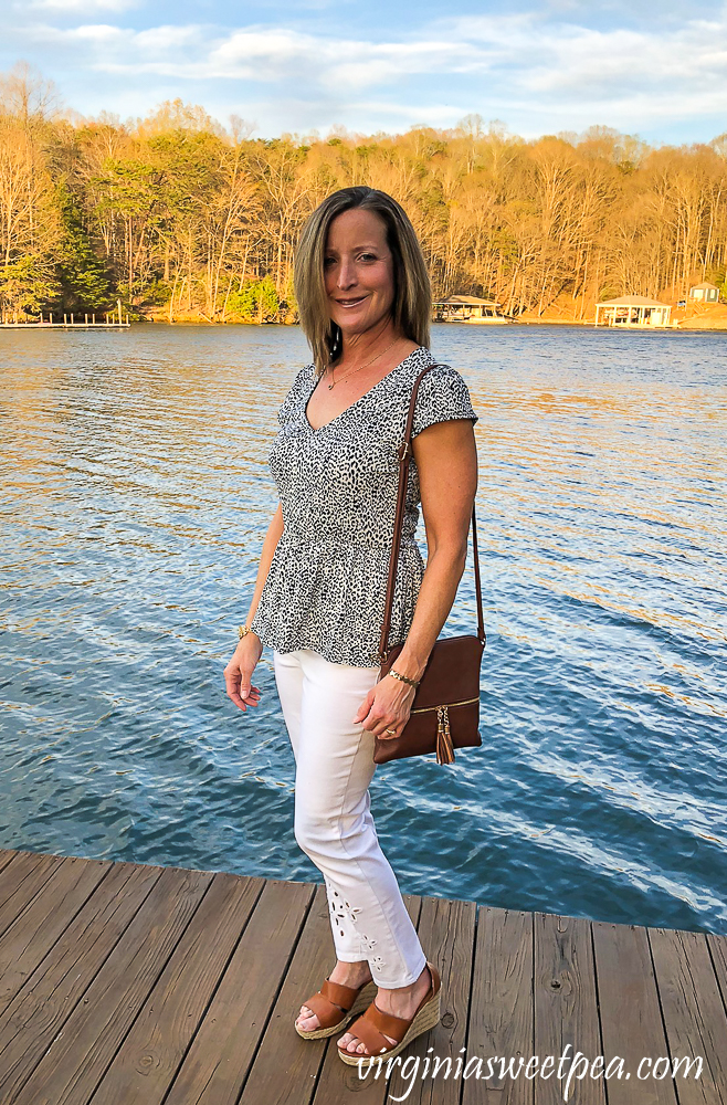 Stitch Fix Review for April 2020 - Kaileigh Cait V Neck Peplum Knit Top