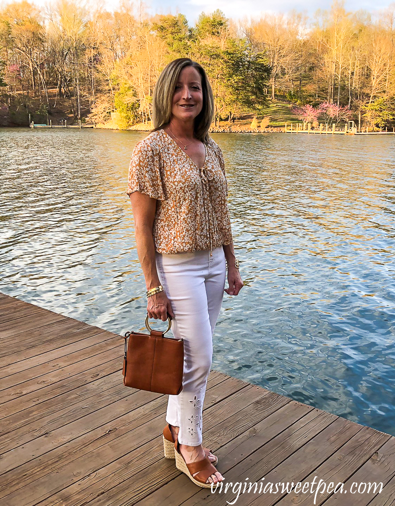 Stitch Fix Review for April 2020 - LUQ Claudth Surplice Top