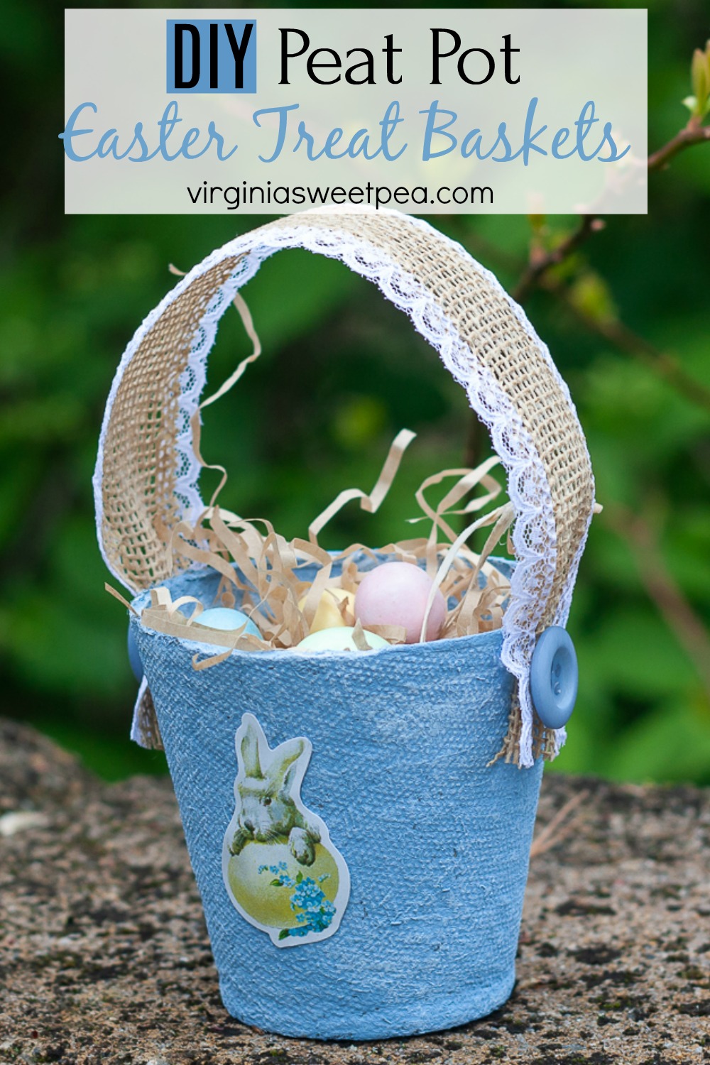 DIY Peat Pot Easter Treat Basket