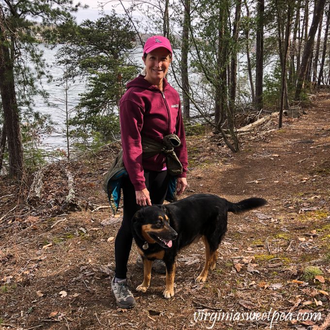 Hiking at Smith Mountain Lake State Park in Virginia.