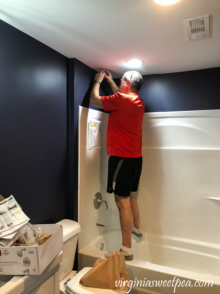 Installing fixtures in a shower