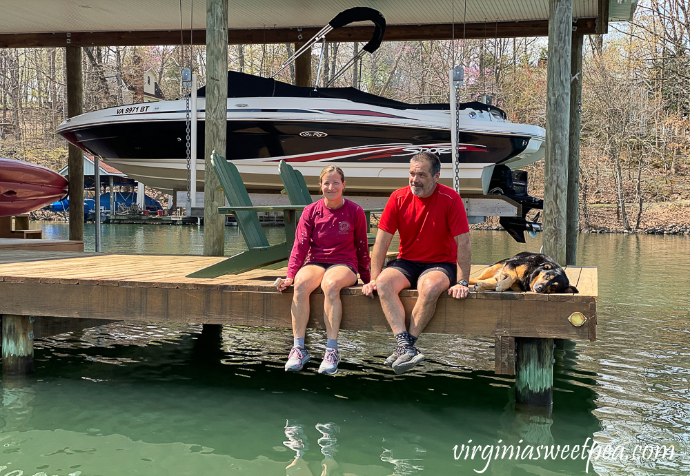 Skulina Family on the dock at Smith Mountain Lake