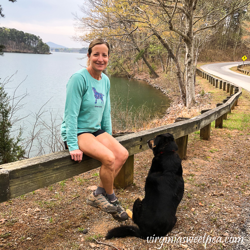 Hiking at Smith Mountain Lake State Park in Virginia.