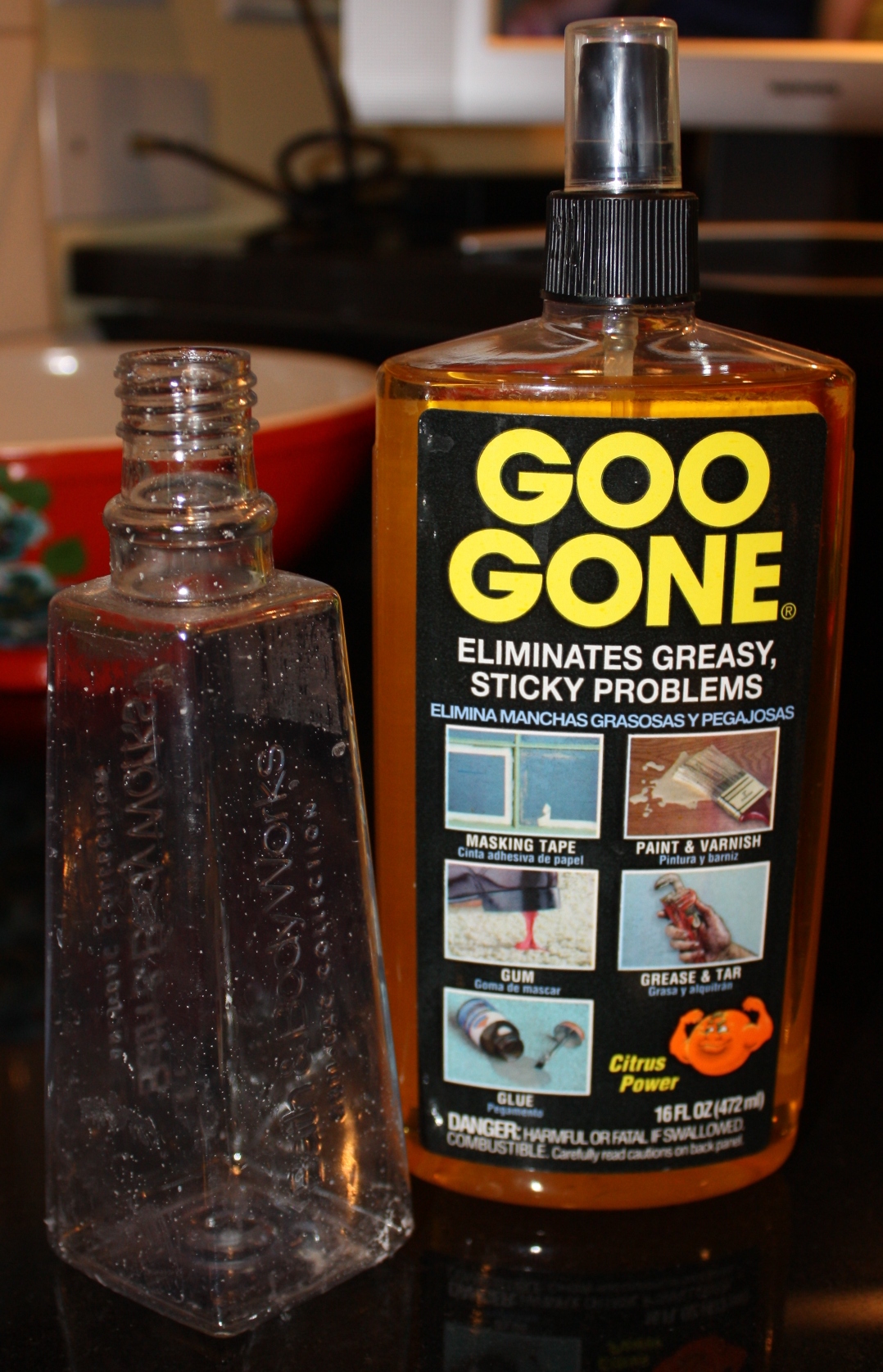 Removing the label from a Bath and Body Works Soap Container with Goo Gone