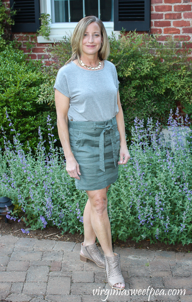 Stitch Fix Review for May 2020 - Liverpool Leonora Tie Front Skirt