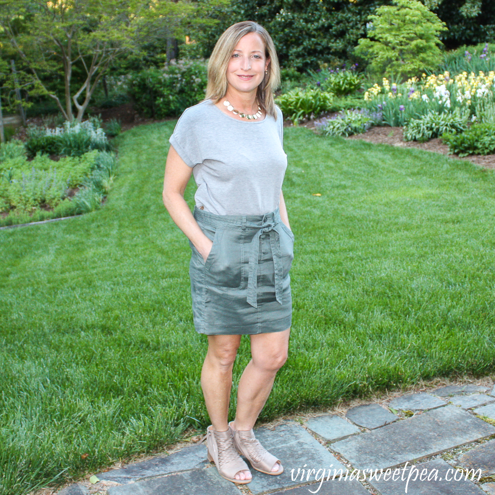 Stitch Fix Review for May 2020 - Liverpool Leonora Tie Front Skirt
