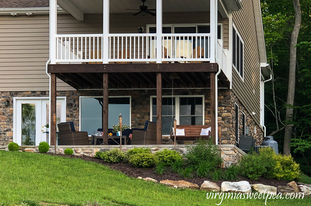 Patio and Deck at Smith Mountain Lake house