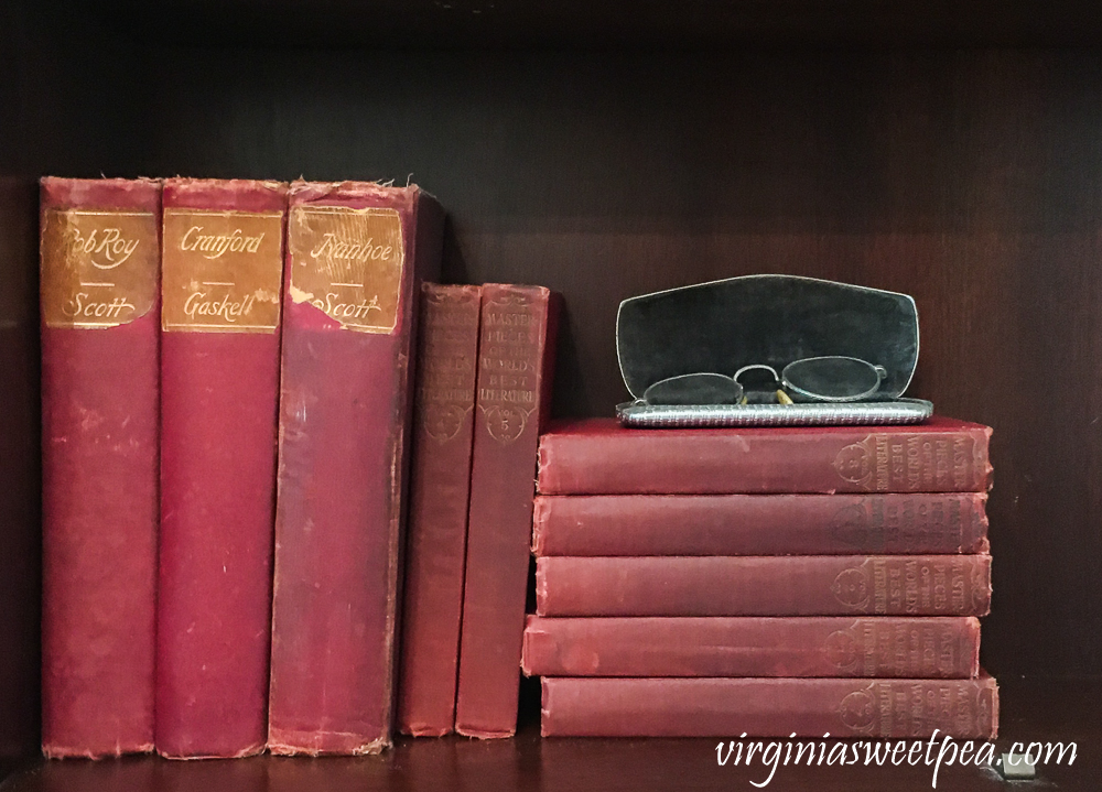 Vintage Books with Red Covers