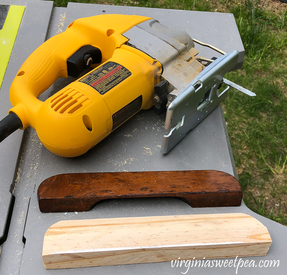 Making a wooden drawer pull to match a missing one on a desk