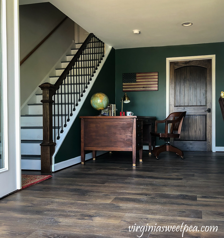 Vintage Office desk in a family room