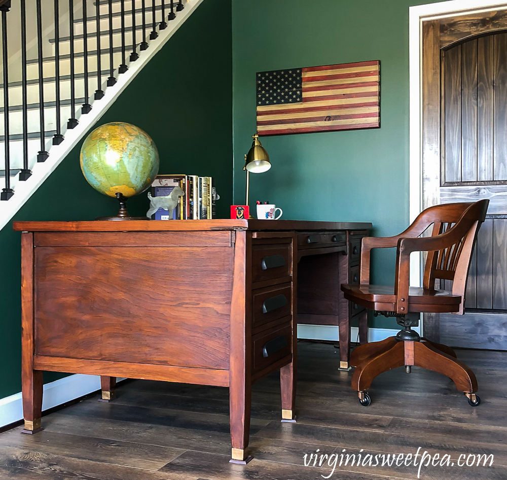 Vintage Office Desk in a Family Room