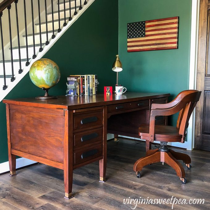 Vintage Office Desk in a Family Room